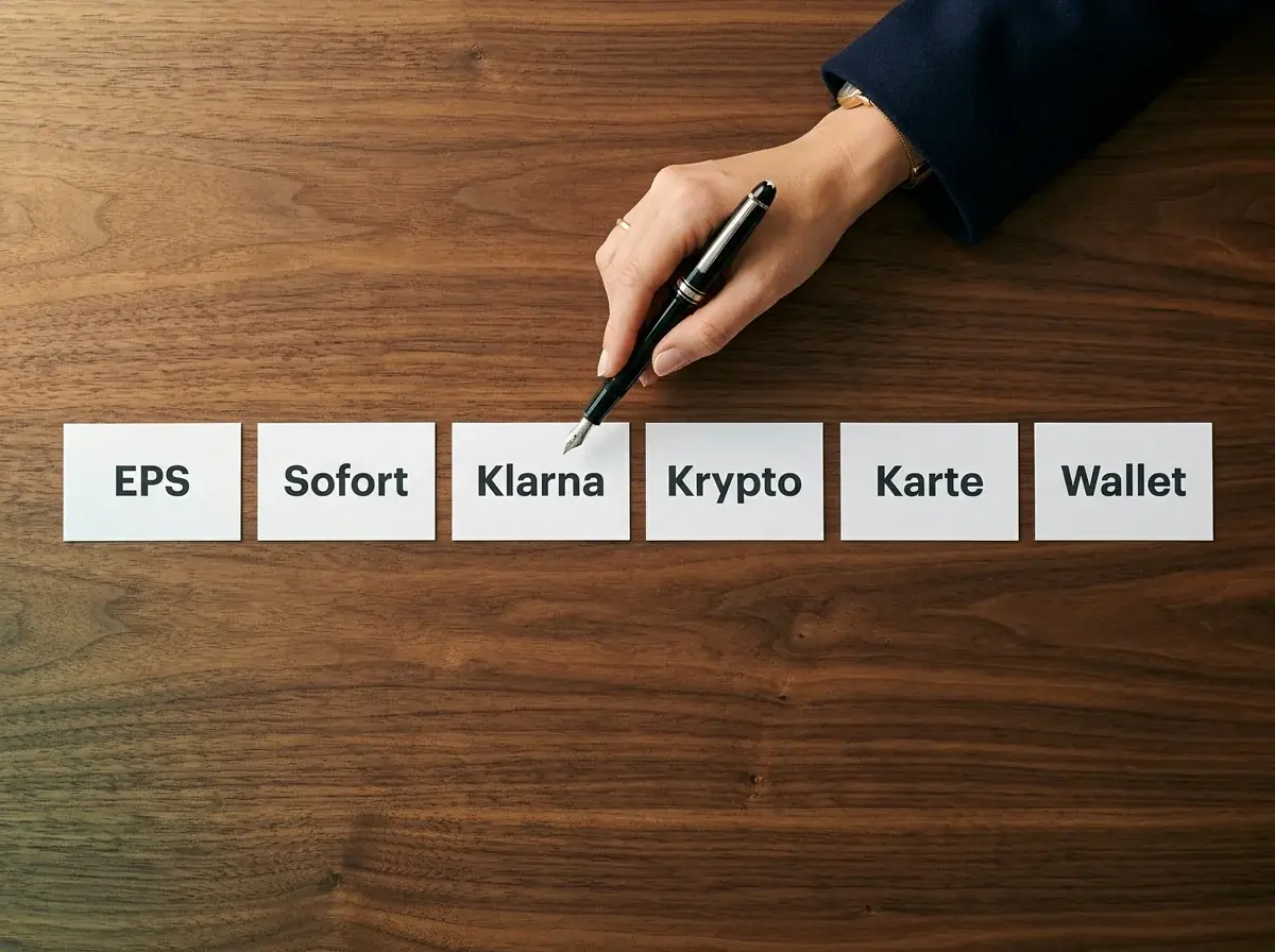 EPS im Vergleich mit Sofortüberweisung, Klarna, Krypto, Karte und E-Wallet